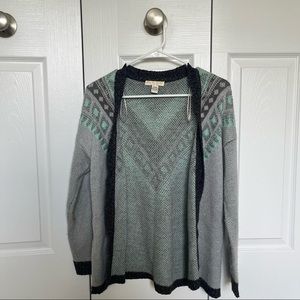 small grey love by design sweater cardigan